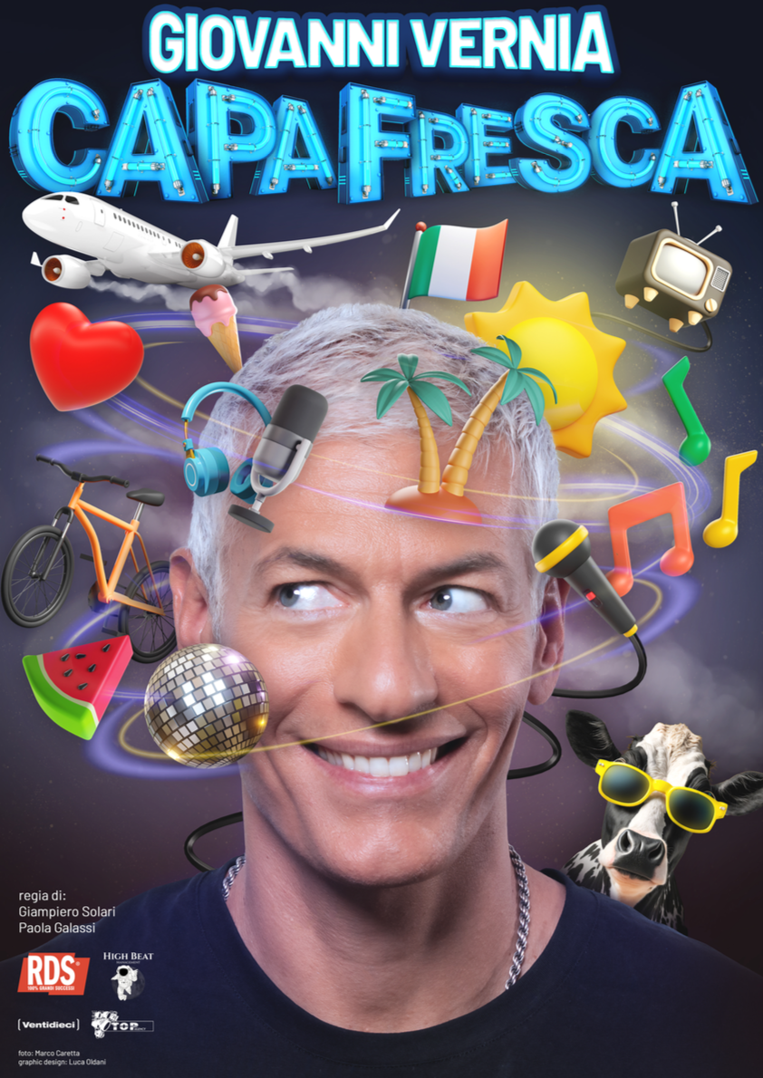 Giovanni Vernia porta “Capa Fresca” al Teatro Brancaccio di Roma