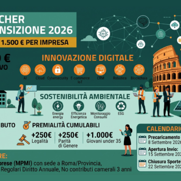 Bando Voucher Doppia Transizione 2026: 10 Milioni di Euro a Fondo Perduto per le PMI di Roma e Provincia
